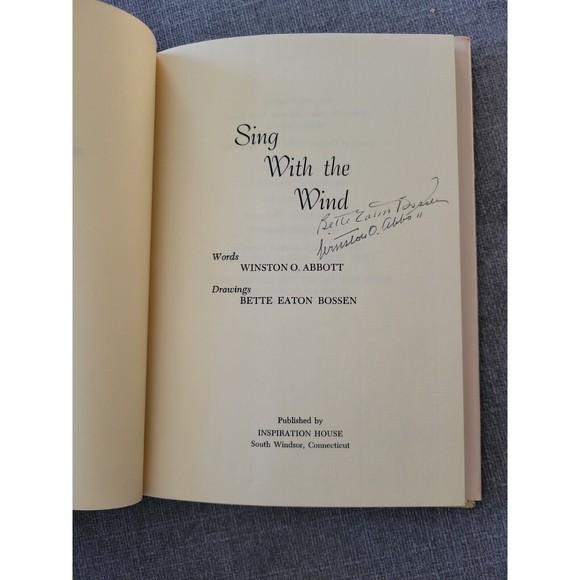 Sing With the Wind (Abbott & Bossen, 1976 HCDJ) Signed by Author & Illustrator - Picture 7 of 10